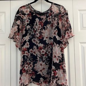 Vince Camuto Women's Plus Size Blush Floral Blouse / 3X
